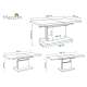 Stuebord Aston 120-200x70 cm - brun eik - hev/senk