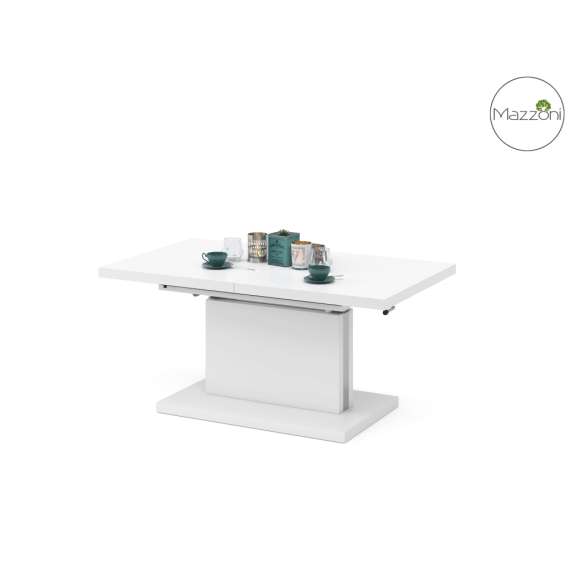 Sofabord Aston 120-200x70 cm - hvit matt - hev/senk