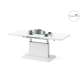Sofabord Aston 120-200x70 cm - hvit matt - hev/senk