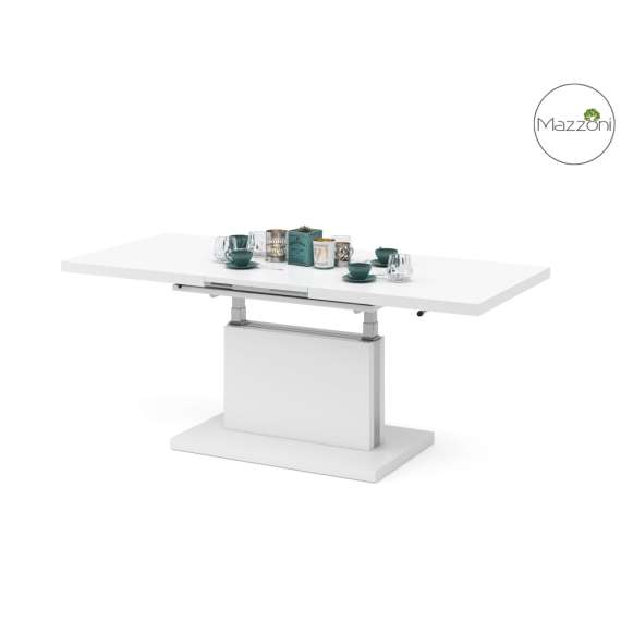 Sofabord Aston 120-200x70 cm - hvit matt - hev/senk