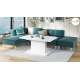 Sofabord Aston 120-200x70 cm - hvit matt - hev/senk