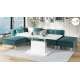 Sofabord Aston 120-200x70 cm - hvit matt - hev/senk