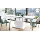 Sofabord Aston 120-200x70 cm - hvit matt - hev/senk