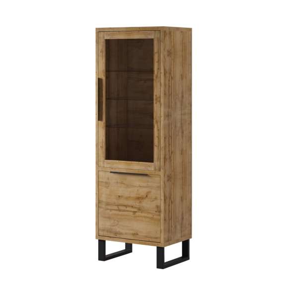 Vitrineskap Halle 64x190 cm Tre look