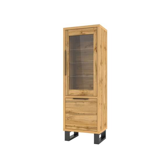 Vitrineskap Halle 64x190 cm Tre look