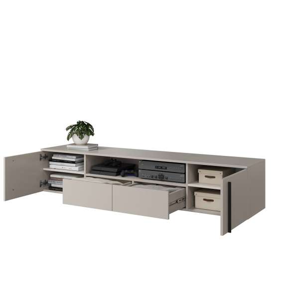 Tv-benk Larena 200x40 cm - cashmere - vegghengt