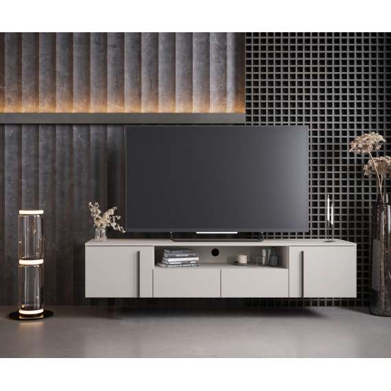 Tv-benk Larena 200x40 cm - cashmere - vegghengt