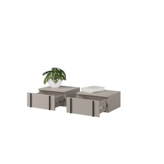 Vegghengte nattbord Larena - cashmere matt - 2 stk