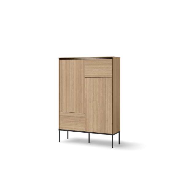 Skap Visso 98x142 cm - eik - 2 dører