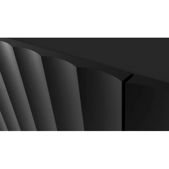 Skjenk Wave 150 cm - 3 dører - svart matt - metall ben