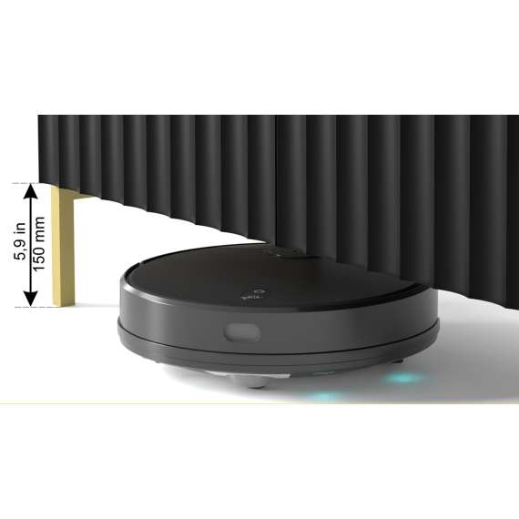 Tv-benk Wave 200 cm - 4 dører - Svart