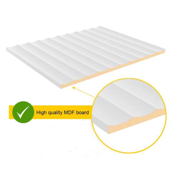 Stuebord Wave 90 cm - Hvit - med ben