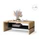 Sofabord Folk 100 cm - med hylle - eik artisan - svart matt