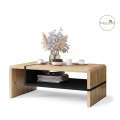 Sofabord Folk 100 cm - med hylle - eik artisan - svart matt