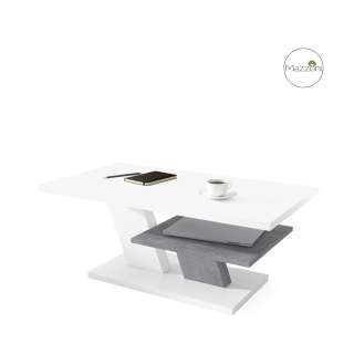 Stuebord Cliff 110 cm - hvit matt - betong