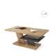 Sofabord Cliff 110 cm - eik artisan - antrasitt - med hylle