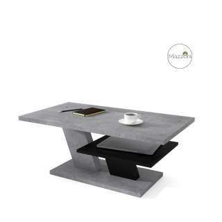 Sofabord Cliff 110 cm - betong - svart matt