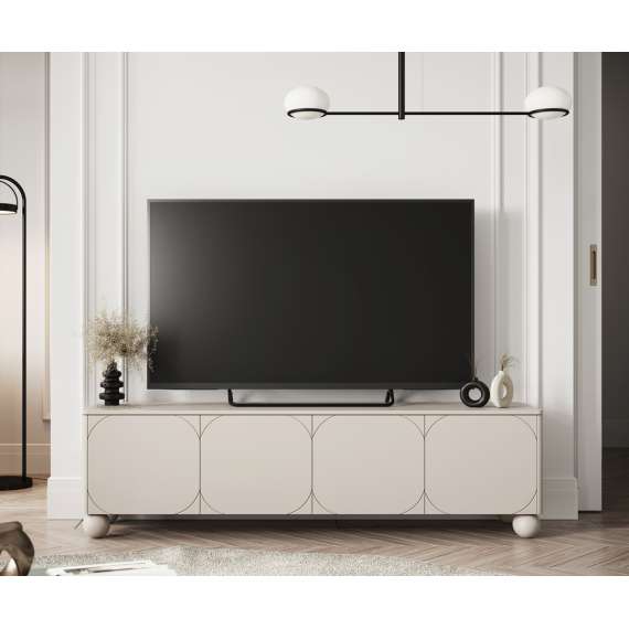 Tv-benk Sonatia II 200x57 - cashmere - 4 dører