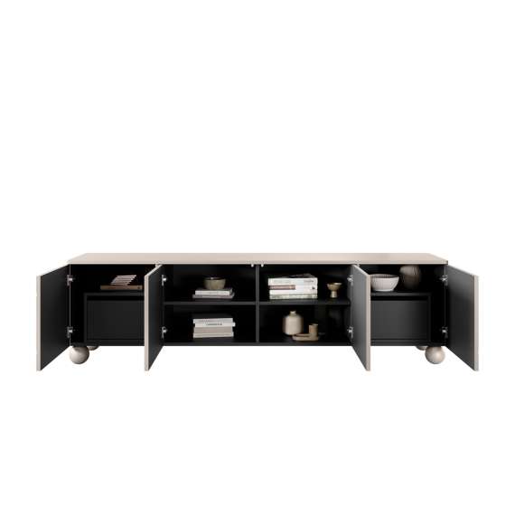 Tv-benk Sonatia II 200x57 - cashmere - 4 dører