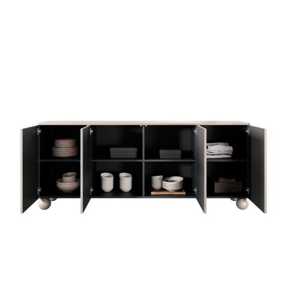 Skjenk Sonatia II 200x82 - cashmere - 4 dører