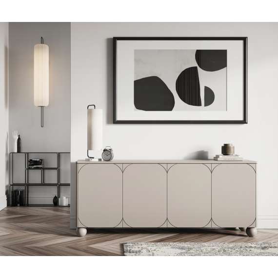 Skjenk Sonatia II 200x82 - cashmere - 4 dører