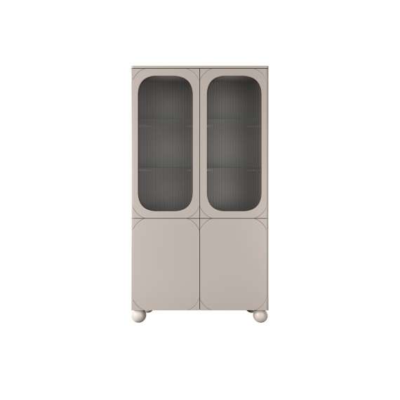 Vitrineskap Sonatia II 100x192 - cashmere - 4 dører