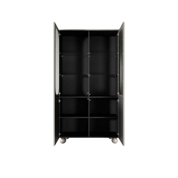 Vitrineskap Sonatia II 100x192 - cashmere - 4 dører