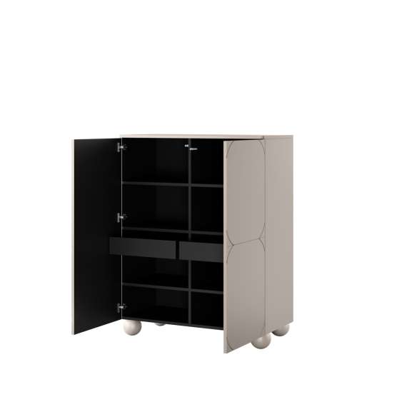 Skap Sonatia II 124x132 - cashmere - 4 dører