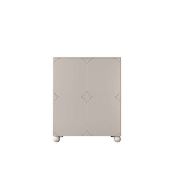 Skap Sonatia II 124x132 - cashmere - 4 dører