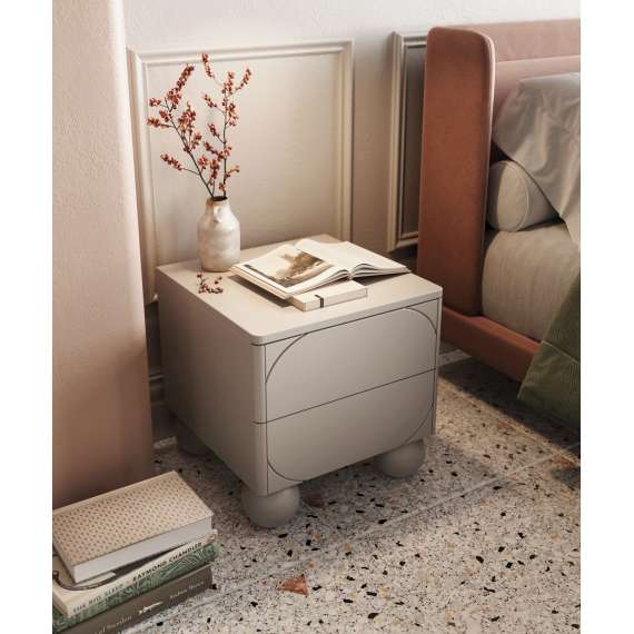 Nattbord Sonatia II 49x47 - cashmere - 4 dører