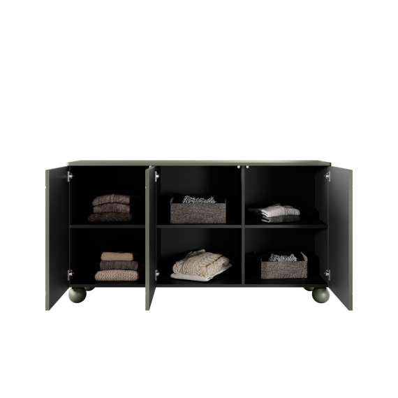 Skjenk Sonatia II 150x82 - olivengrønn - 3 dører