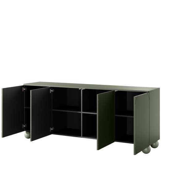 Skjenk Sonatia II 200x82 - olivengrønn - 4 dører