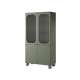 Vitrineskap Sonatia II 100x192 - olivengrønn - 4 dører