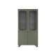 Vitrineskap Sonatia II 100x192 - olivengrønn - 4 dører