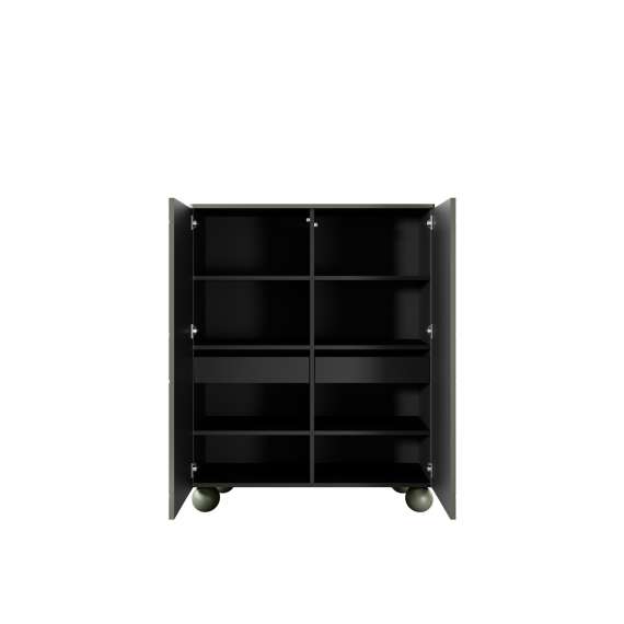 Skap Sonatia II 124x132 - olivengrønn - 4 dører