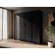 Garderobeskap Kelly 206x200 cm - sort - med innredning