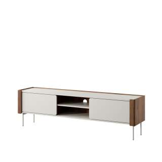 Tv-benk Wrap 180x53 cm - valnøtt -cashmere - 2 dører