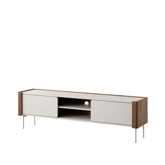 Tv-benk Wrap 180x53 cm - valnøtt -cashmere - 2 dører