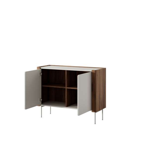 Skjenk Wrap 105x83 cm - valnøtt - cashmere - 2 dører