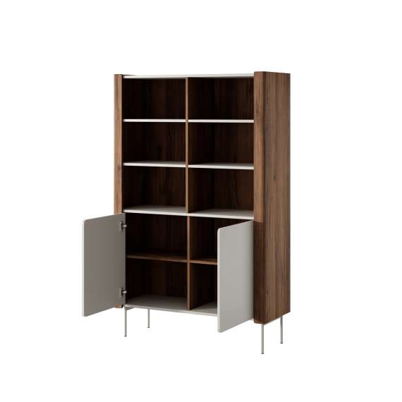 Skap Wrap 105x167 cm - valnøtt - cashmere - reol