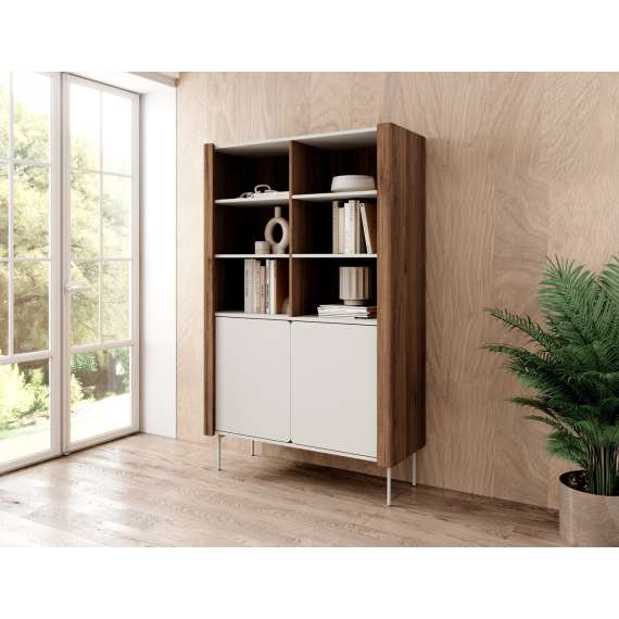 Skap Wrap 105x167 cm - valnøtt - cashmere - reol