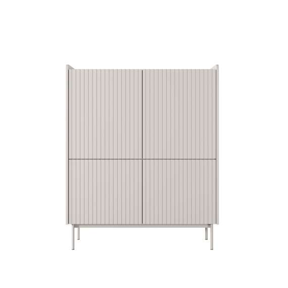 Skap Level 103x126 cm - beige - eik - 4 dører