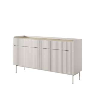 Skjenk Level 153x82 cm - beige - eik - dører og skuffer