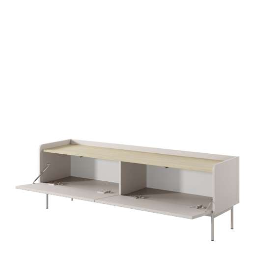 Tv-benk Level 153x50 cm - beige - eik - 2 dører