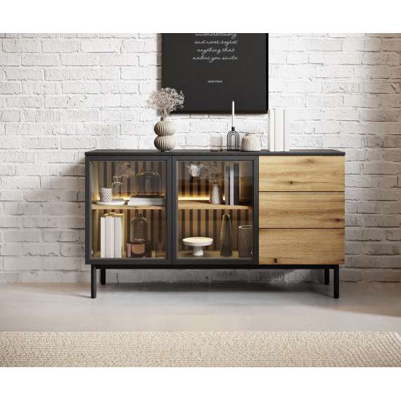 Skjenk Lang 150x85 cm - med belysning