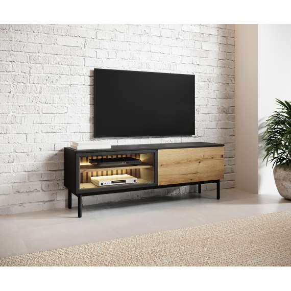 Tv-benk Lang 150x55 cm - med belysning