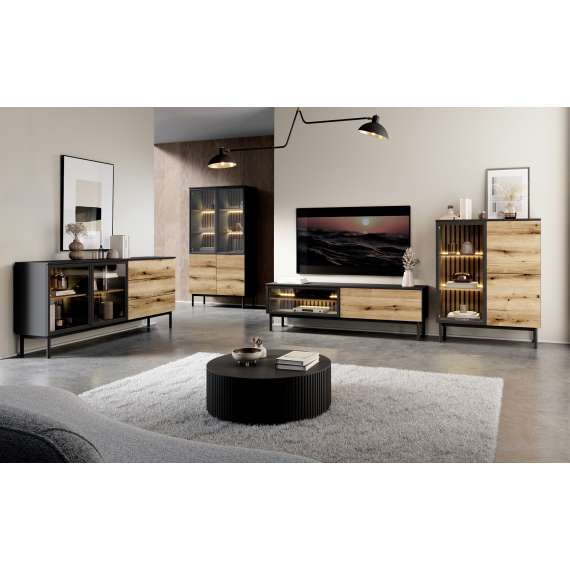 Tv-benk Lang 150x55 cm - med belysning