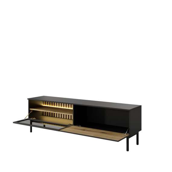 Tv-benk Lang 180x55 cm - med belysning