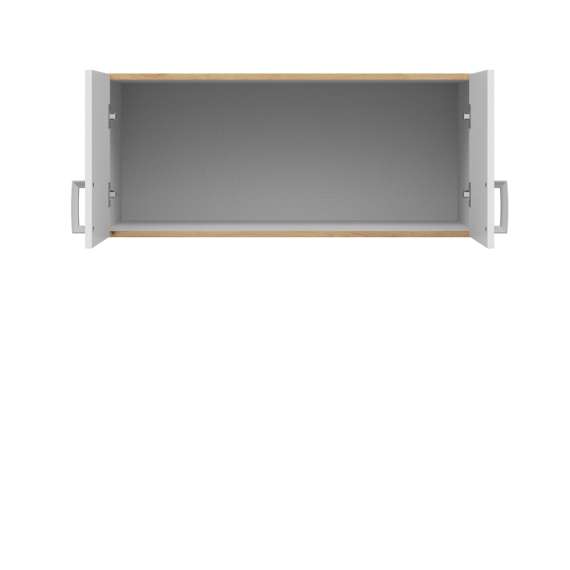 Overskap Brandon 91x39 cm - 2 dører - eik artisan - hvit matt