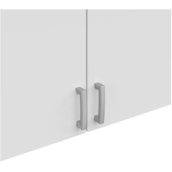 Overskap Brandon 136x39 cm - 3 dører - eik artisan - hvit matt